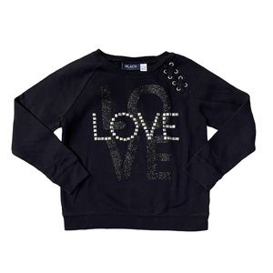 Girls LOVE sweatshirt - size Medium